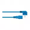 KABELMEISTER Schuko naar C13 haakse voedingskabel 0,5 m blauw