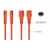 Kabelmeister Schuko naar C13 haakse netkabel 5m oranje