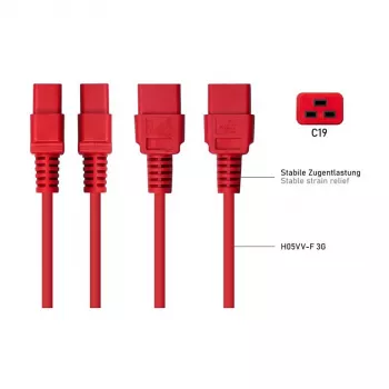 KABELMEISTER SK0190-R018 netkabel Schuko naar IEC C13 1,8m zwart