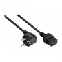 Kabelmeister SK0190-S030 90° haakse Schuko naar IEC C19 stroomkabel, 3m, zwart