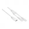 KABELMEISTER SK0877-W003 power-splitter-kabel IEC C8 naar 2x IEC C7, 0,3 m, zwart