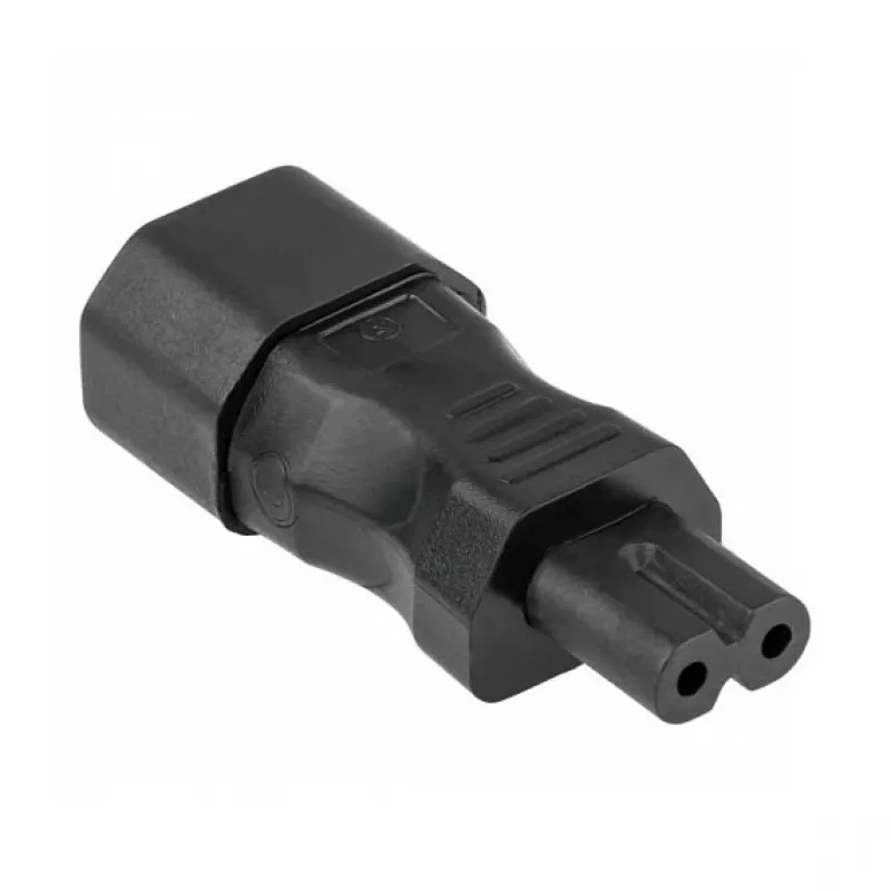 KABELMEISTER SKA-1470S IEC C14 naar C7 voedingadapter – 250 V / 2,5 A, zwart