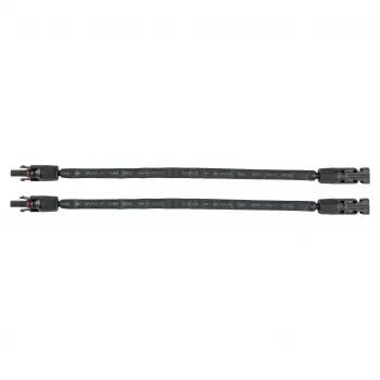 Kabelmeister solar raamdoorvoer MC4 zwart 30cm platte kabel