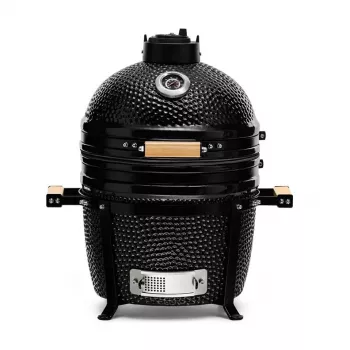 KAMADO BONO MINIMO 15 (40CM) kamado keramische grill, 33 cm grillrooster, glanzend zwart