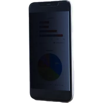KAPSOLO 2-weg kijkbeschermingsfolie voor Apple iPhone 14 Pro, zelfklevende PET-folie, anti-glare, krasvast, anti-vingerafdruk, transparant KAP13011