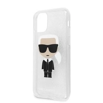 Karl Lagerfeld Apple iPhone 11 Pro Max Glitter Iconic body cover zilver
