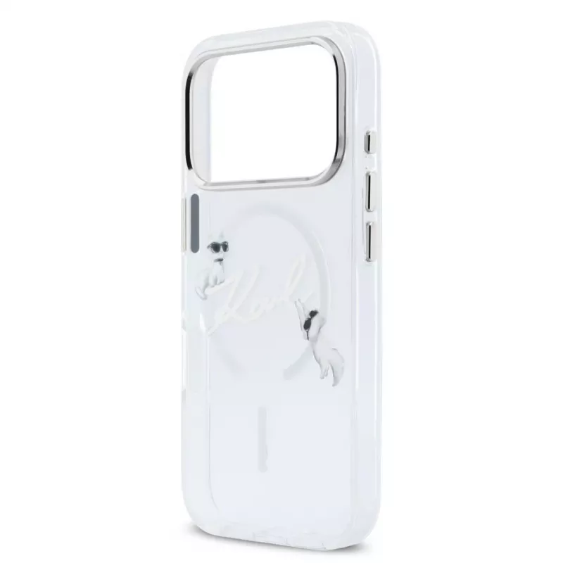 Karl Lagerfeld Apple iPhone 18 Pro Max HC MagSafe IML Clear Case met Karl Script Logo Transparant