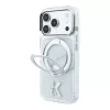 Karl Lagerfeld iPhone 18 Pro Max / 17 Pro Max MagSafe IML Ring Stand 360 Kameo Metal transparante hoes