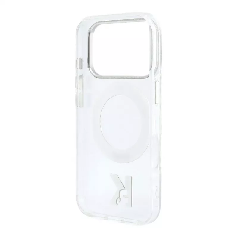 Karl Lagerfeld iPhone 18 Pro Max / 17 Pro Max MagSafe IML Ring Stand 360 Kameo Metal transparante hoes