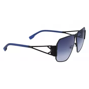 KARL LAGERFELD KL339S-1 unisex vierkante zonnebril - zwart montuur grijs glas 61 mm