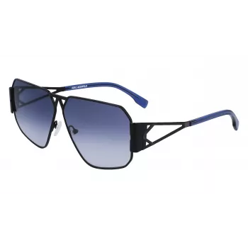 KARL LAGERFELD KL339S-1 unisex vierkante zonnebril - zwart montuur grijs glas 61 mm