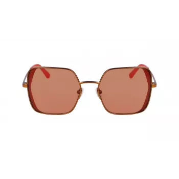 KARL LAGERFELD KL340S-800 dameszonnebril - zwart acetaat montuur, grijze polycarbonaat glazen, 56 mm