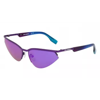 KARL LAGERFELD KL352S6117500 unisex rechthoekige zonnebril zwart/grijs 61mm