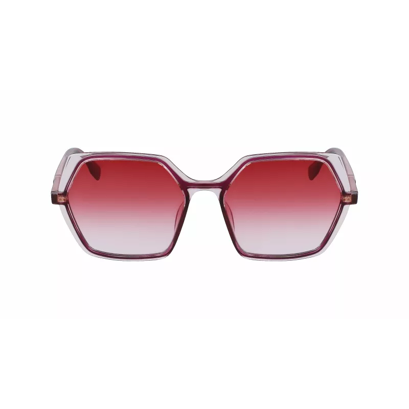 KARL LAGERFELD KL6083S-626 Dames Cat Eye Zonnebril Zwart Grijs Verloop 56mm
