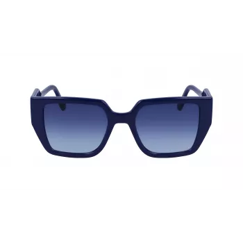 KARL LAGERFELD KL6098S-400 dames zonnebril donkerblauw montuur grijs verloopglazen 52 mm