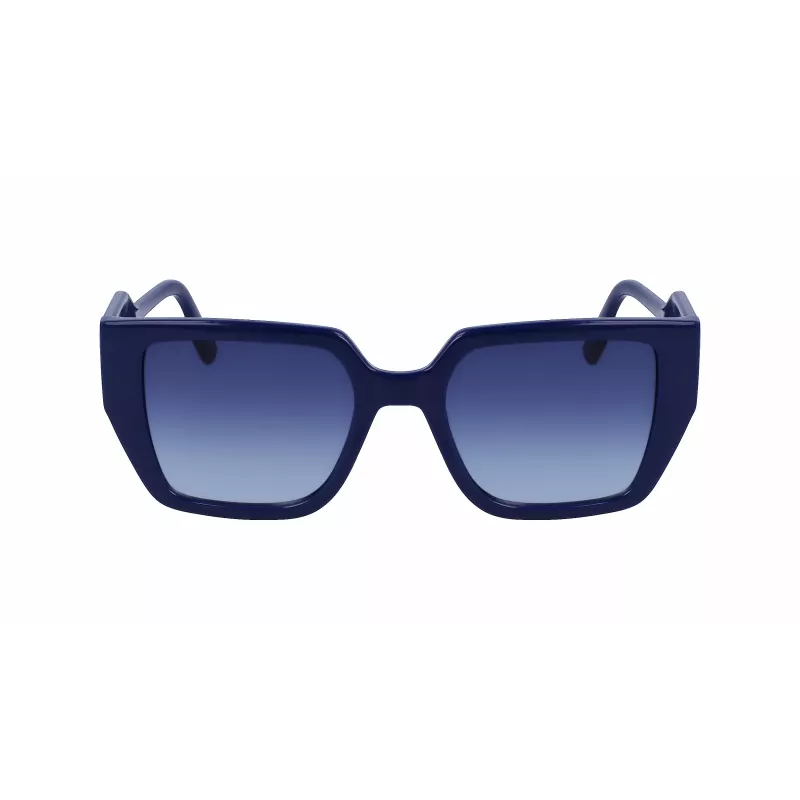 KARL LAGERFELD KL6098S-400 dames zonnebril donkerblauw montuur grijs verloopglazen 52 mm