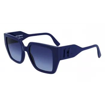 KARL LAGERFELD KL6098S-400 dames zonnebril donkerblauw montuur grijs verloopglazen 52 mm