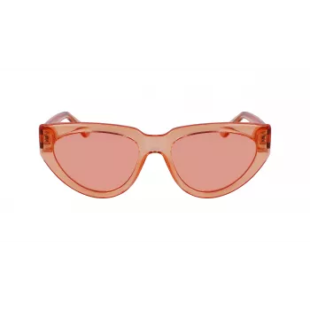 KARL LAGERFELD KL6100S-800 dames rechthoekige acetaat zonnebril havana bruin gradient 54/19/140 mm