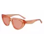 KARL LAGERFELD KL6100S-800 dames rechthoekige acetaat zonnebril havana bruin gradient 54/19/140 mm