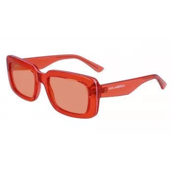KARL LAGERFELD KL6101S-800 unisex zonnebril - zwart montuur, grijze glazen, 54 mm