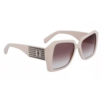 KARL LAGERFELD KL6140S531710 dames rechthoekige zonnebril zwart/grijs 53mm