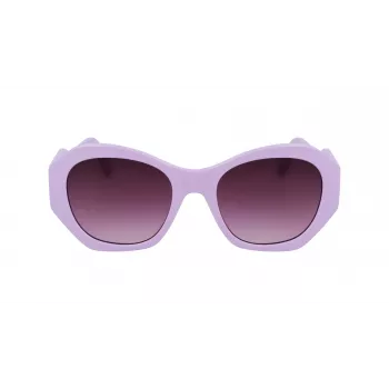 KARL LAGERFELD KL6146S-516 dames vierkante zonnebril - zwart montuur, grijs verlopende glazen 54/20/140 mm