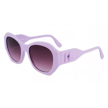 KARL LAGERFELD KL6146S-516 dames vierkante zonnebril - zwart montuur, grijs verlopende glazen 54/20/140 mm
