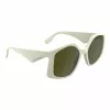 KARL LAGERFELD KL6208S-105 dames zonnebril - zwart acetaat frame, grijze polycarbonaat glazen, 55 mm