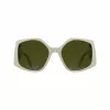KARL LAGERFELD KL6208S-105 dames zonnebril - zwart acetaat frame, grijze polycarbonaat glazen, 55 mm