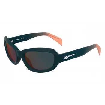 KARL LAGERFELD KLJ6200S unisex zonnebril - zwart montuur, grijze glazen, 57 mm