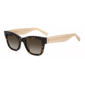 Kate Spade Aimee vierkante acetaat zonnebril KSAIMEES086 zwart/grijs 50 mm