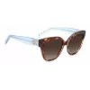 KATE SPADE SAVANNAGSIPRF dames zonnebril - havanna acetaat montuur, bruine verloopglazen, 57/17/140 mm