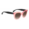 KATE SPADE dames BELA cat-eye zonnebril zwart acetaat grijs verloopglas 50mm