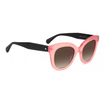 KATE SPADE dames BELA cat-eye zonnebril zwart acetaat grijs verloopglas 50mm