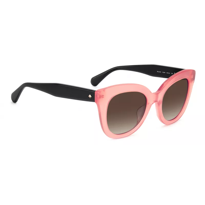 KATE SPADE dames BELA cat-eye zonnebril zwart acetaat grijs verloopglas 50mm