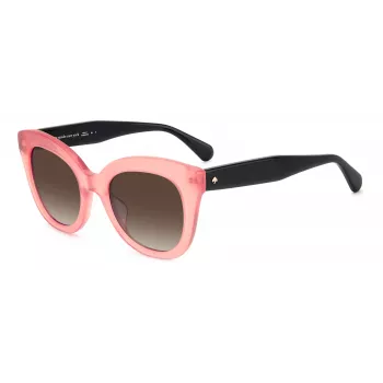 KATE SPADE dames BELA cat-eye zonnebril zwart acetaat grijs verloopglas 50mm