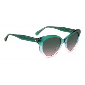 KATE SPADE dames Elina cat eye zonnebril - zwart montuur, grijs verlopende glazen 53mm