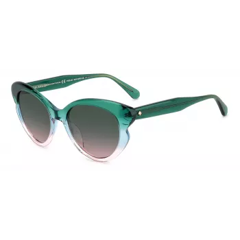 KATE SPADE dames Elina cat eye zonnebril - zwart montuur, grijs verlopende glazen 53mm