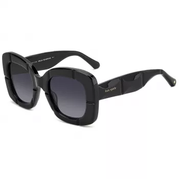 KATE SPADE dames zonnebril Josey - zwart acetaat montuur, grijs verlopende glazen, 50 mm
