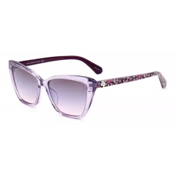KATE SPADE dames Lucca hoekige zonnebril havana acetaat bruin verloopglazen 55mm