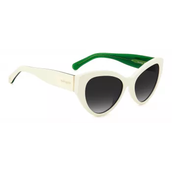 KATE SPADE dames Paisleigh SVK6 rechthoekige zonnebril - zwart montuur, grijs verlopende glazen 55/17/140 mm