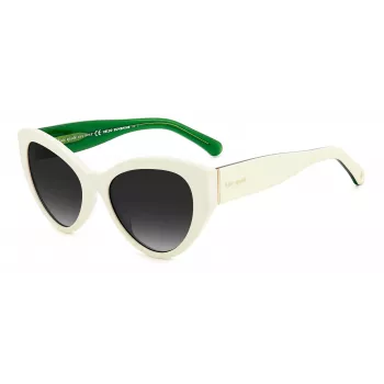 KATE SPADE dames Paisleigh SVK6 rechthoekige zonnebril - zwart montuur, grijs verlopende glazen 55/17/140 mm