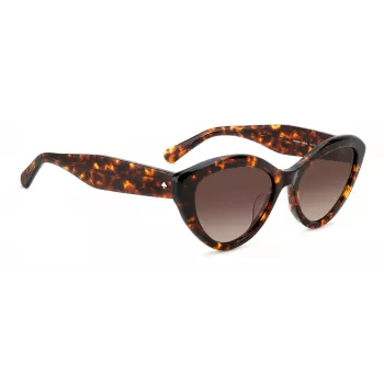 KATE SPADE dameszonnebril JUNIGS086F5HA - zwart acetaat montuur, grijze polycarbonaatglazen, 55/17/140 mm