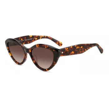 KATE SPADE dameszonnebril JUNIGS086F5HA - zwart acetaat montuur, grijze polycarbonaatglazen, 55/17/140 mm