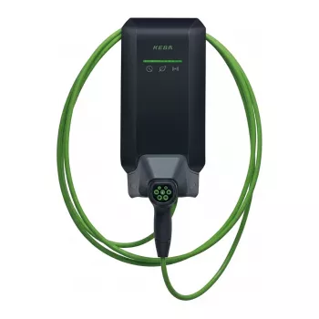 KEBA KeContact P40 zwart 11kW 3-fasen EV-laadstation met 6m Type-2-kabel en BLE