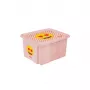 keeeper box met deksel 15L Karolina 'Emoji Hearts' 38x29,5x20,5cm roze