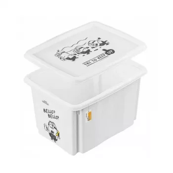keeeper box met deksel 30L Karolina „Minions Bello“ 45x35x27cm wit
