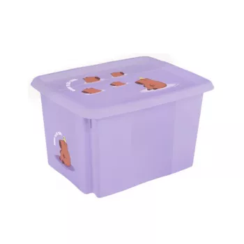 keeeper box met deksel 45L Karolina Capybara 55,5x40x30cm soft purple