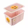 keeeper box met deksel 45L Karolina „Emoji Hearts“ 55,5x40x30cm roze