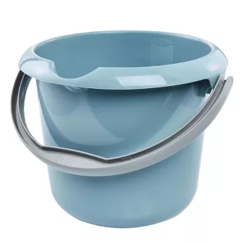 keeeper emmer met schenktuit 5L Mika, Nordic Blue, Ø24 x 20 cm, ronde kunststof emmer met precisieschenktuit en ergonomische handgreep voor huishouden, schoonmaak en tuin